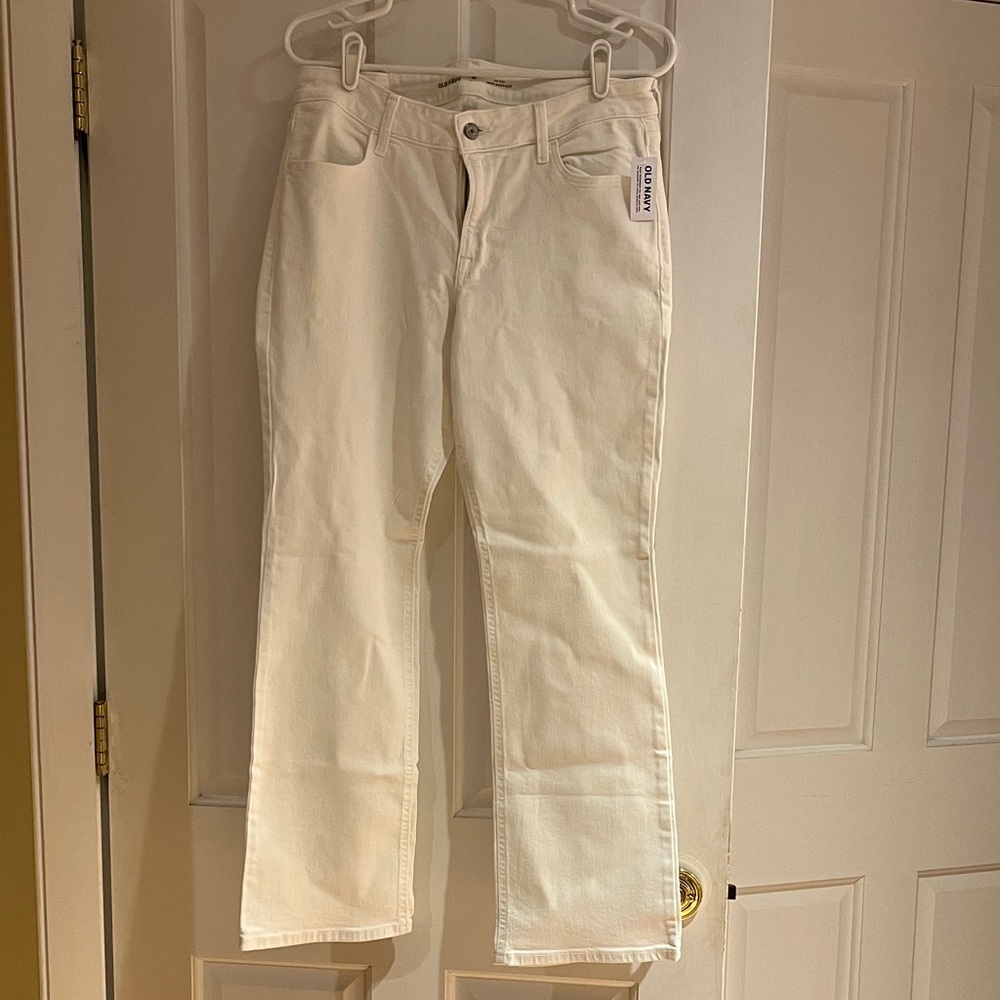 NWT old navy white jeans “wow boot cut” mid rise